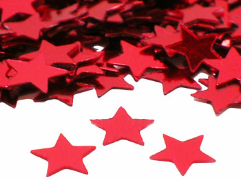 Star Confetti, Red 1/4